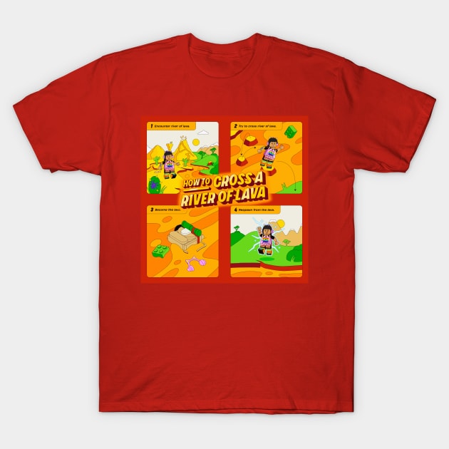 Lego Fortnite HOW TO CROSS A RIVER OF LAVA! T-Shirt by BURBS